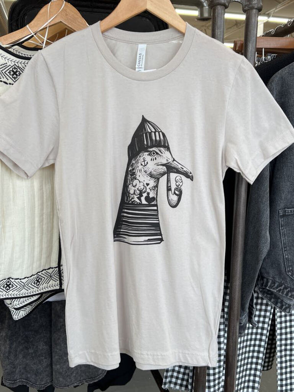 nautical tattoo sea gull graphic tee