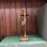 #140 Brass Chicken Candleholder