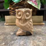 #142 Hand Carved Wood Owl