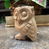 #142 Hand Carved Wood Owl