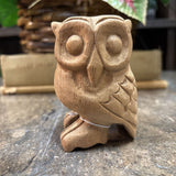 #142 Hand Carved Wood Owl