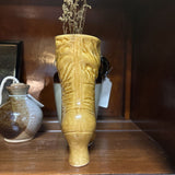 #146 Yellow Glazed Ceramic Victorian Boot