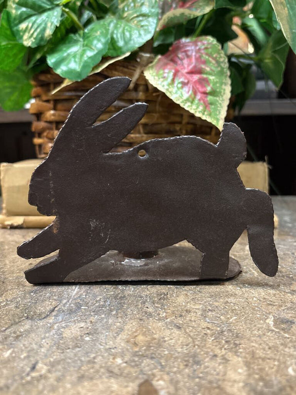 #149 Metal Bunny Candleholder