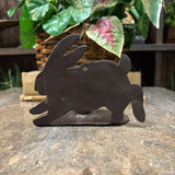 #149 Metal Bunny Candleholder