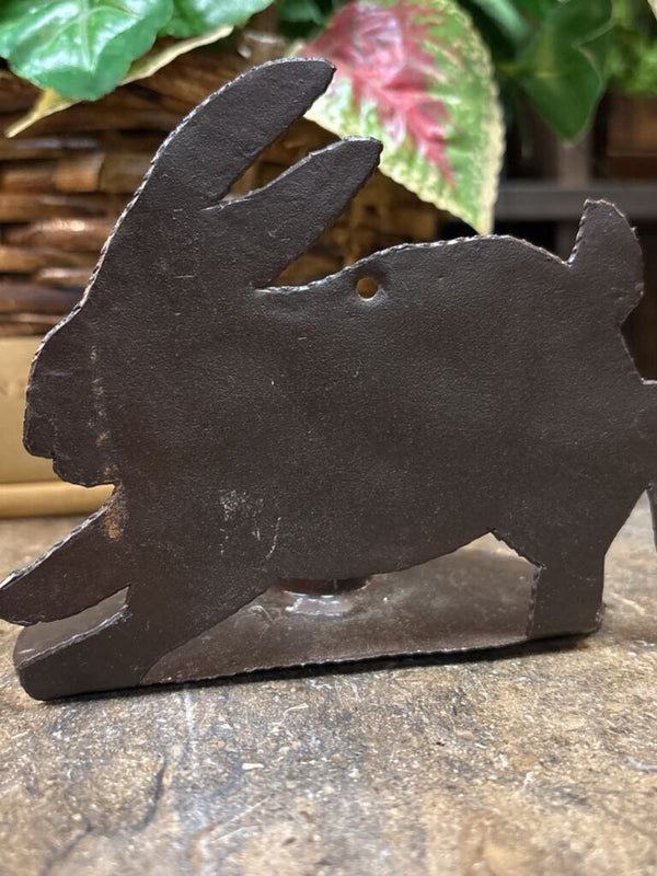 #149 Metal Bunny Candleholder