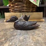 #174 Cast Iron Duck Candleholder