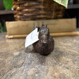 #174 Cast Iron Duck Candleholder