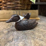 #174 Cast Iron Duck Candleholder