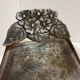 floral metal dust pan