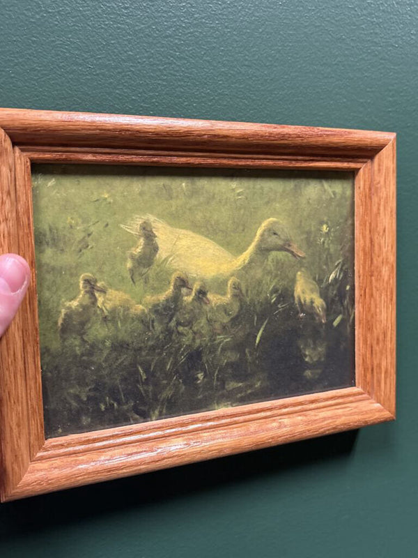 #184 Wood Framed Duck Family Print