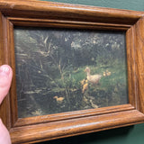 #185 Duck Family Print in Handmade Wood Frame
