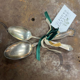 antique spoon duo