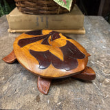 Wooden Carved Turtle with Lid