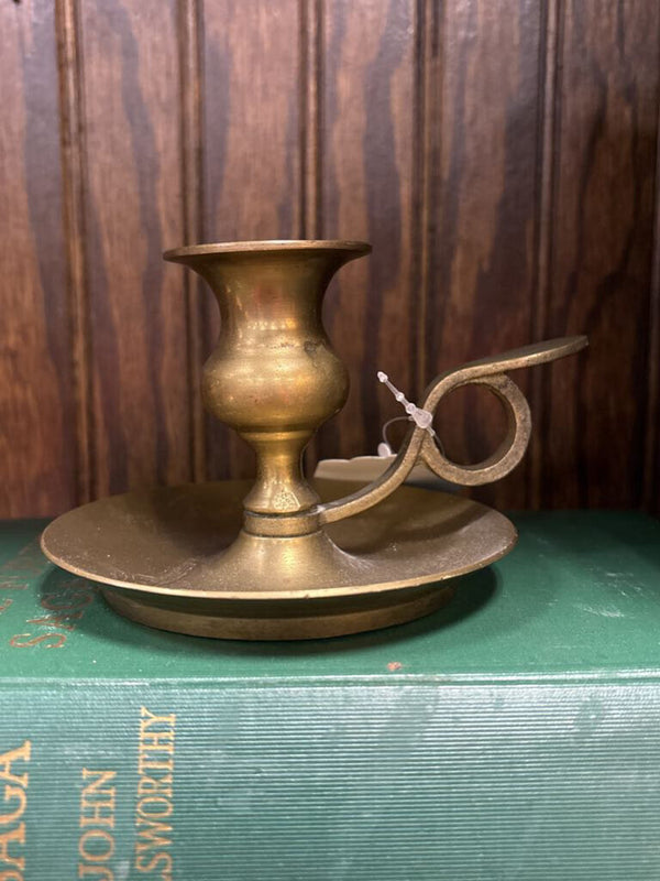 #199 Brass Candleholder with Handle