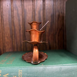 #200 Copper Floral Candleholder