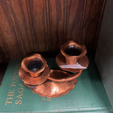 #200 Copper Floral Candleholder