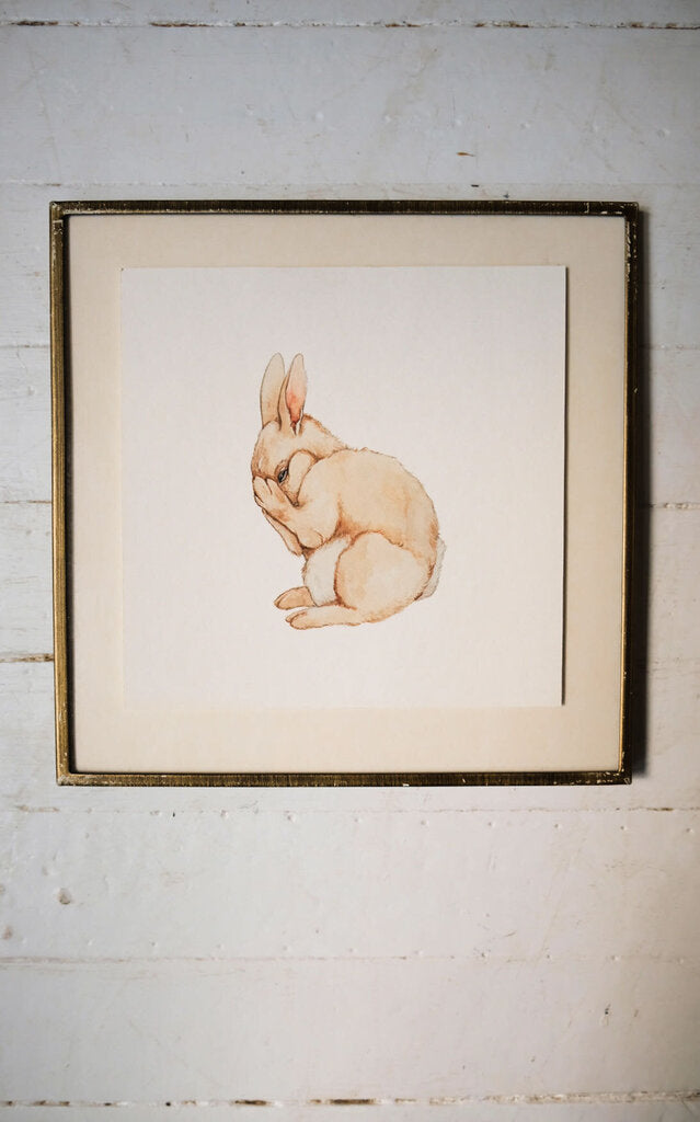 Sleepy Rabbit Art Print (6x6)