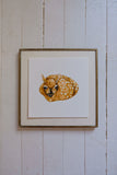 Curled Up Fawn Art Print (6x6)