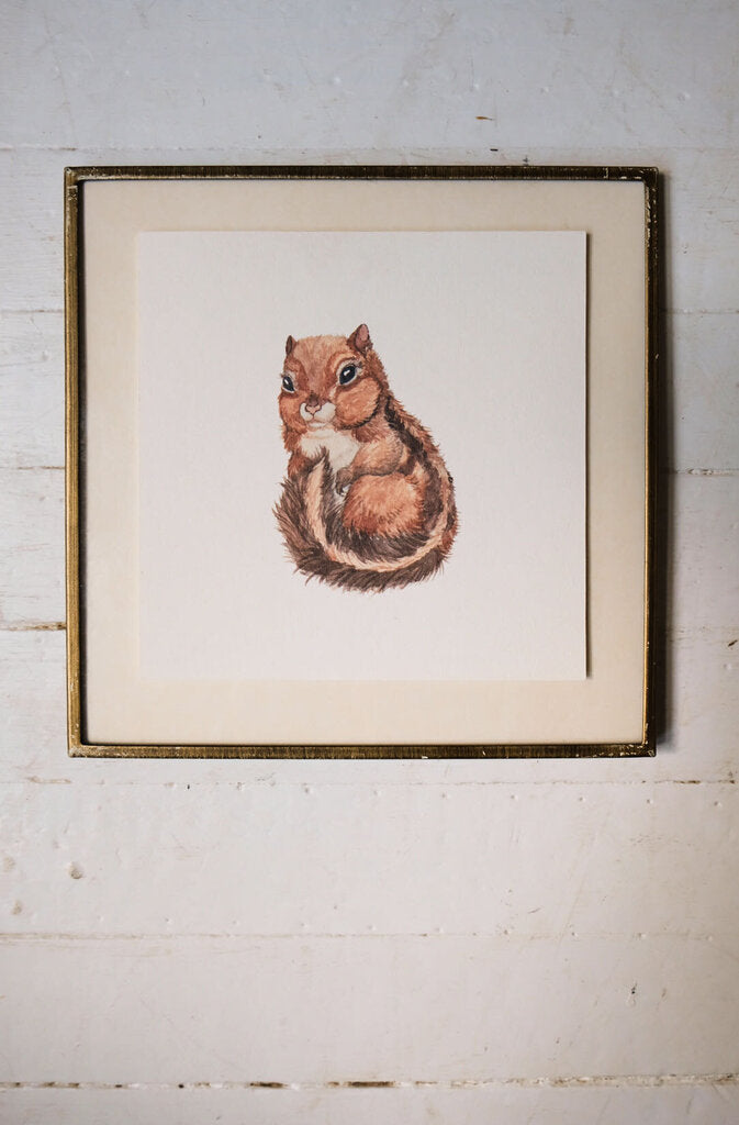Chipmunk Art Print (6x6)