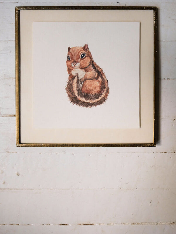 Chipmunk Art Print (6x6)