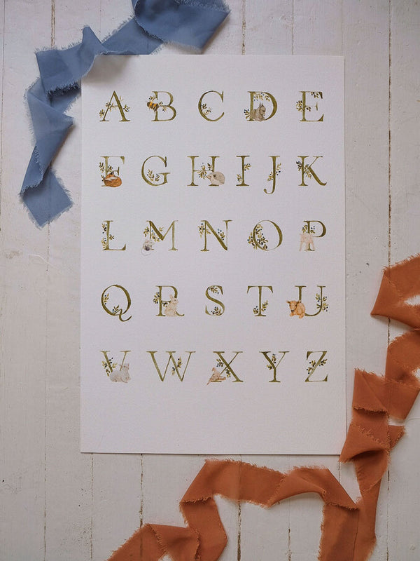 Cottage Alphabet Print (12x18)