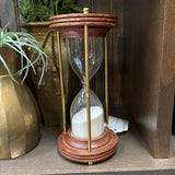 #248 Wood and Brass Hourglass