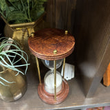 #248 Wood and Brass Hourglass