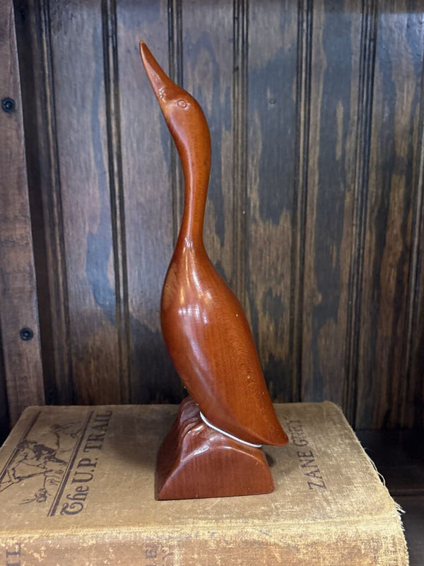#266 Wood Goose - Hand Carved By a Cherokee Indian Circa 1975