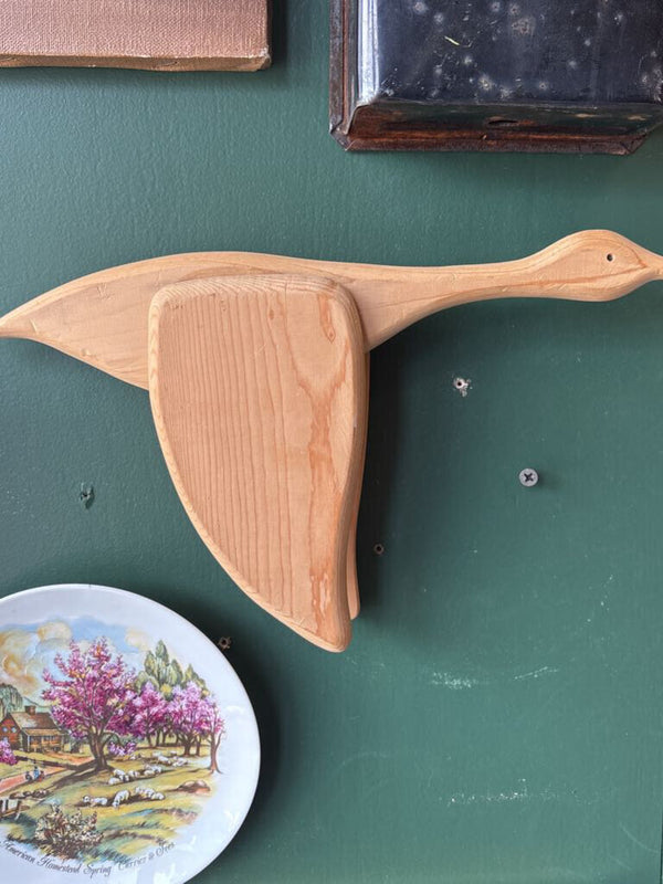 #274 Handmade Wood Flying Goose