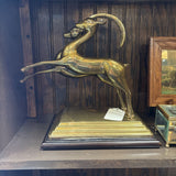 #277 Brass Leaping Gazelles Statue