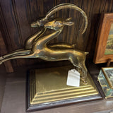 #277 Brass Leaping Gazelles Statue