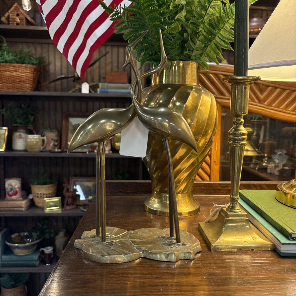 #280 Pair of Brass Wading Birds