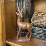 #281 Wood Carved Antelope