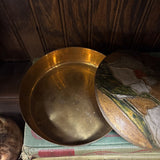 #283 Circular Brass and Floral Trinket Box with Lid