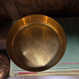 #283 Circular Brass and Floral Trinket Box with Lid