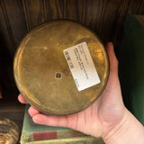 #283 Circular Brass and Floral Trinket Box with Lid
