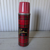plaid thermos