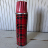 plaid thermos