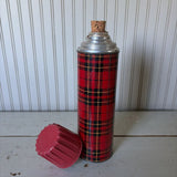 plaid thermos