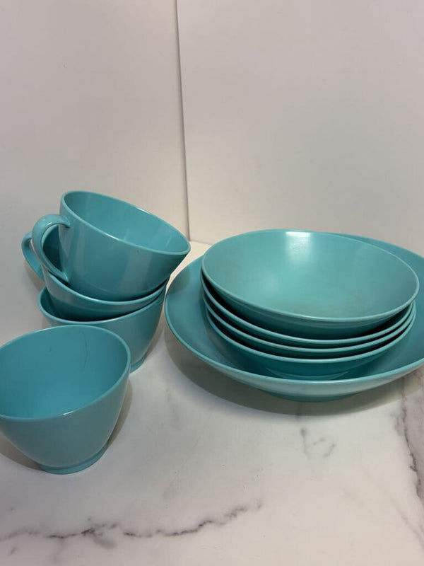 Blue Melamine Dish Set
