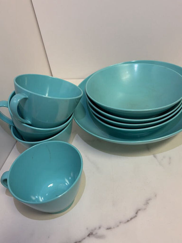 Blue Melamine Dish Set