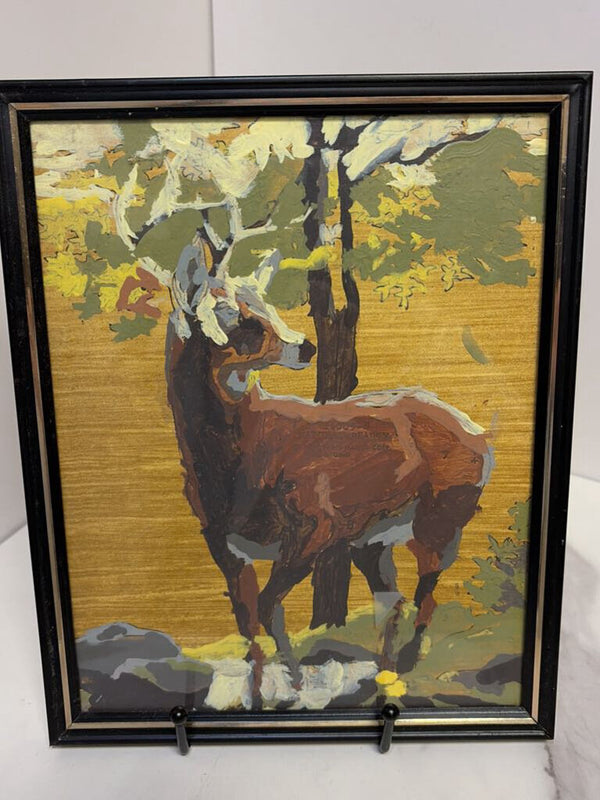 framed deer art