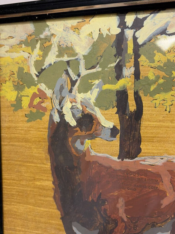 framed deer art