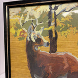 framed deer art
