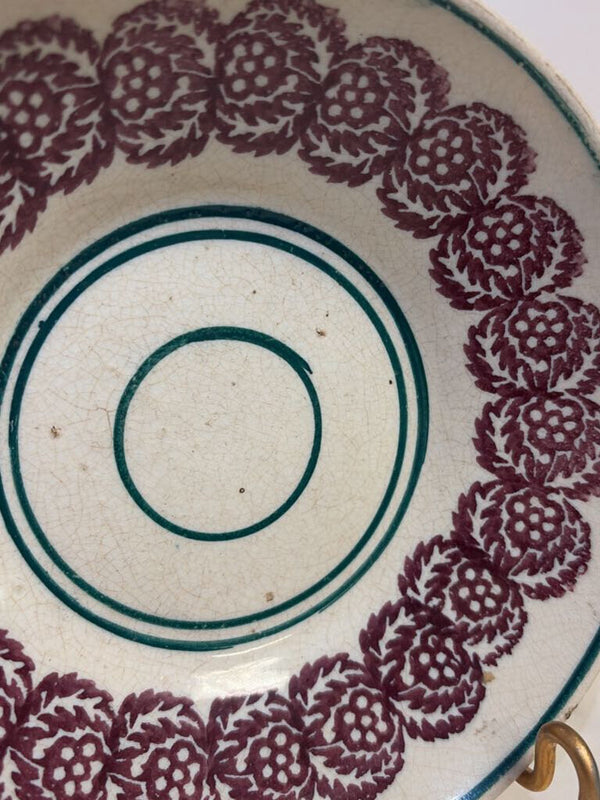 purple with blue/green English plate