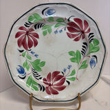 English floral plate with small crack as is