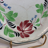 English floral plate with small crack as is
