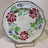 English floral plate with small crack as is