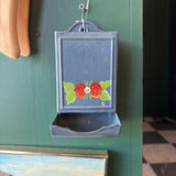 Hand Painted Cottagecore Strawberry Metal Match Box Holder