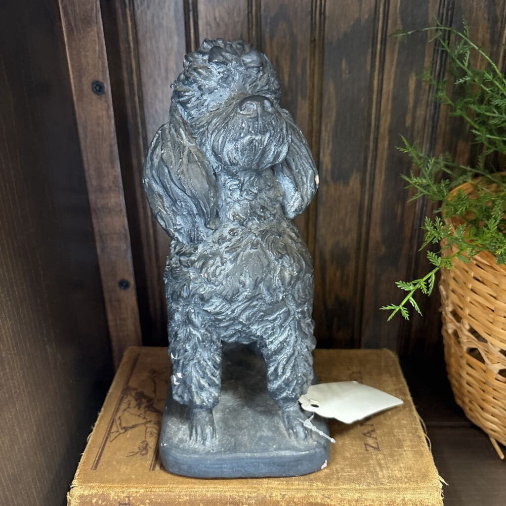 #325 Black Poodle Figurine